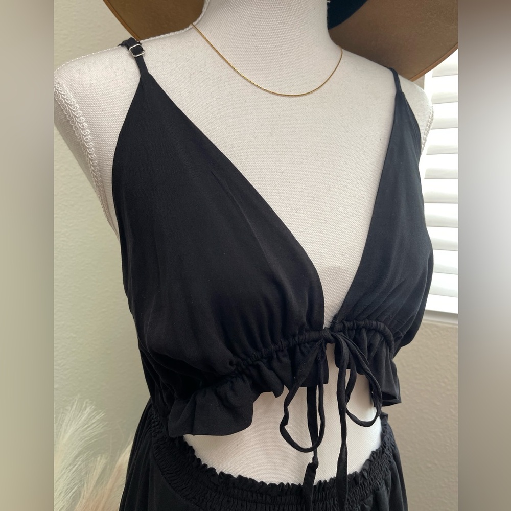 NEW Mainstrip - Black Fun Boho Vacation Destination Summer Maxi Dress - Picture 8 of 15